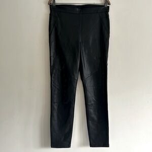 Free People Black Vegan Faux Leather Women's Leggings Size Lg/30